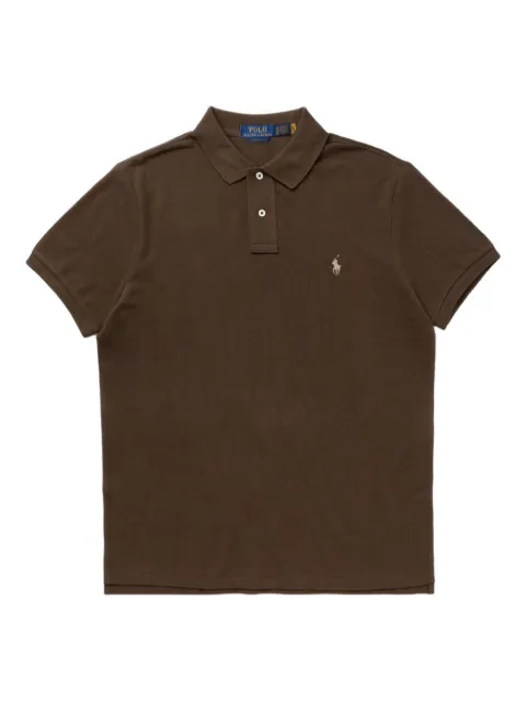 Polo Ralph Lauren logo-detail polo shirt Brown 710680784467