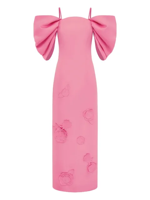 Leo Lin Arabella floral-appliqué maxi dress Pink LLRE260192PINK