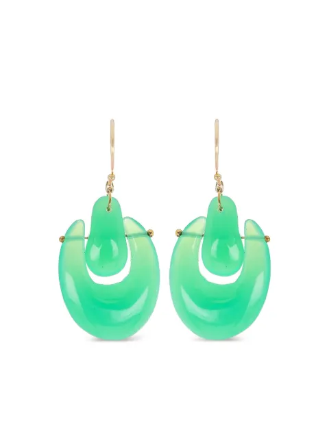 Ten Thousand Things 18K yellow gold O'Keeffe earrings Green ER737GGCH