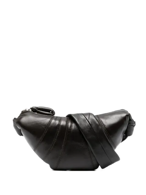 LEMAIRE small Croissant bag in leather Brown BG0003LL095
