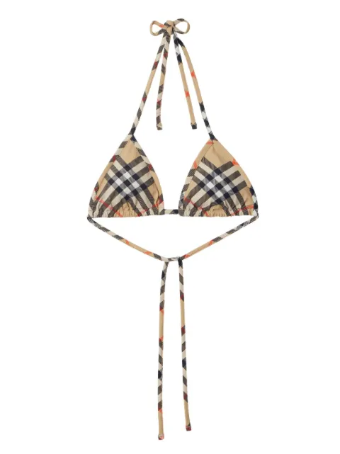Burberry Check bikini top Neutrals 8122512