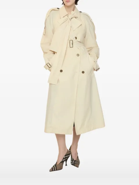 Burberry long canvas Trerose trench coat Neutrals 8120869
