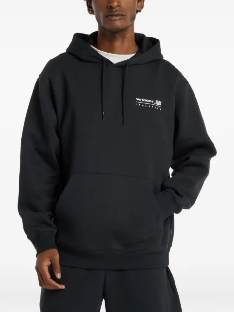 New Balance logo-embroidered hoodie Black MT53528BK
