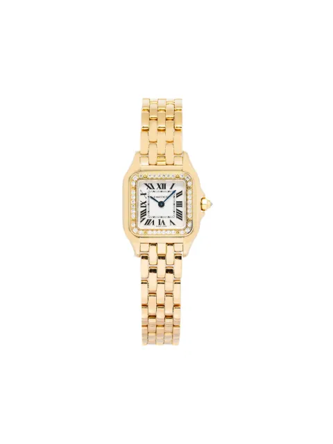 Cartier 18kt yellow gold diamond Panthere 22mm White 4178WJPN0015W