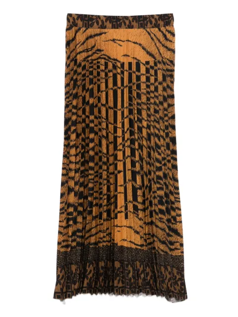 Pierre-Louis Mascia pleated patterned skirt Orange CETOS11564