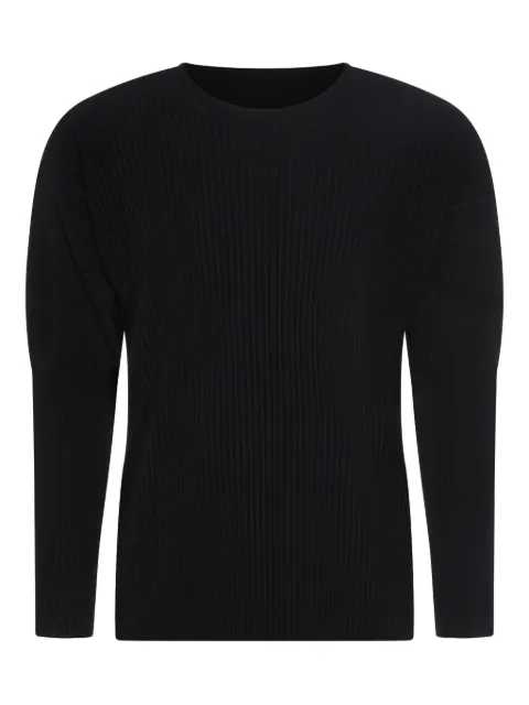 Homme Plissé Issey Miyake pleated long-sleeve top Black HP59JK52115