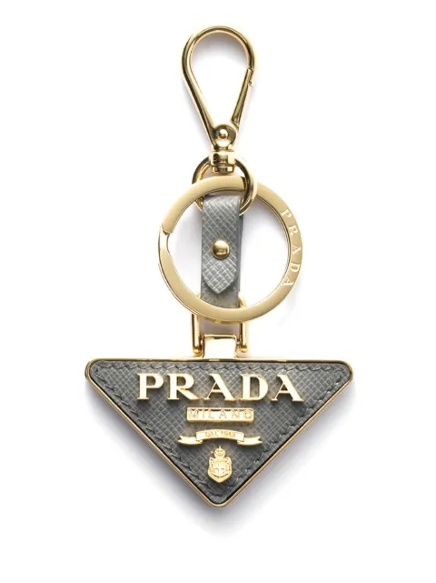 Prada triangle-logo keychain Gold 1PP128053