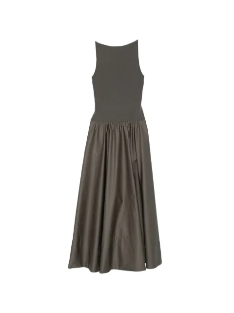 St. Agni backless circle-hem dress Green S2628179KHA