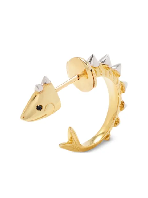 Yvonne Léon Fish Spike diamond hoop earrings Gold PUCEETDESSOUSMARLINO