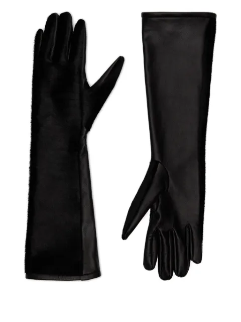 LouLou de Saison Edna leather gloves Black EDNAGLOVES