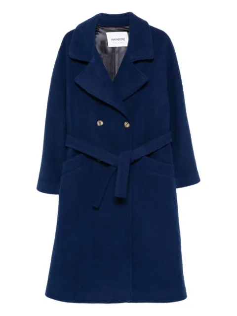 Ava Adore Berlin belted double-breasted coat Blue 5AAFW25