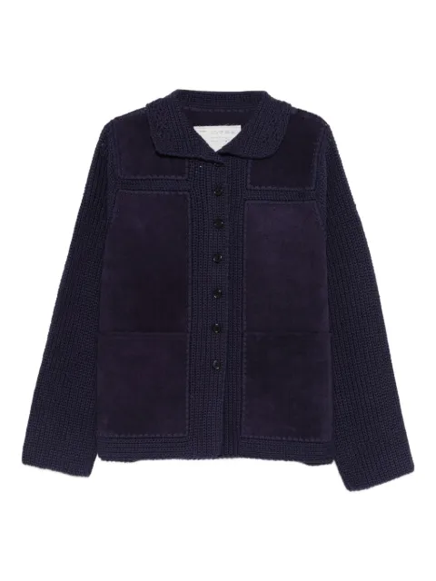 Camiel Fortgens button-fastening crochet cardigan Purple CF20090701