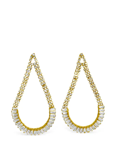 HZMER JEWELLERY teardrop embellished earrings Gold MCGDG188GOLD