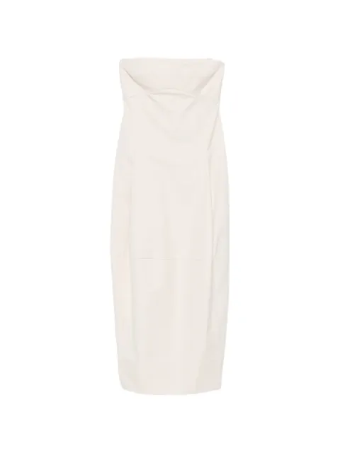 St. Agni pleated cocoon dress Neutrals S2628010SEL