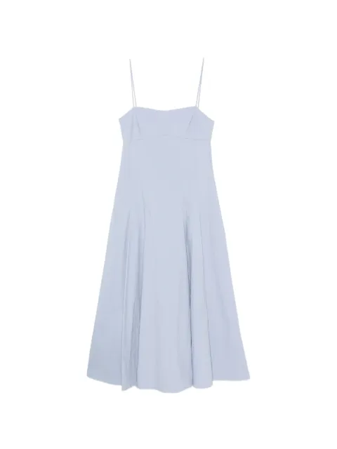 St. Agni pleated cotton dress Blue S2628005SKY