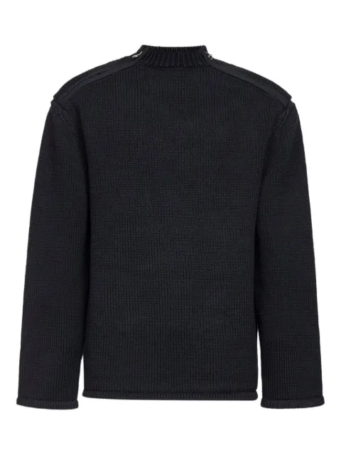 OAMC Peacemaker metal-zip raglan-sleeve sweater Black OK04AFL00299