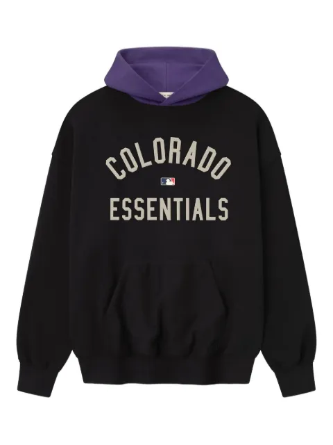 FEAR OF GOD ESSENTIALS x MLB Rockies logo hoodie Black 192ML252023F