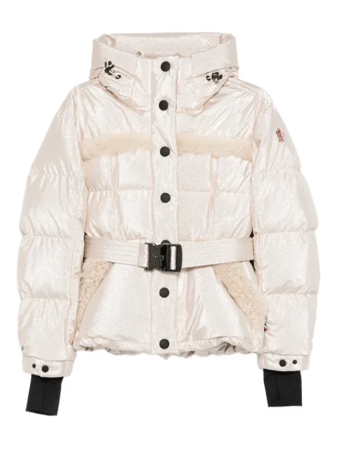 Moncler Grenoble metallic shearling-trimmed jacket Neutrals K20981A00020598UZ