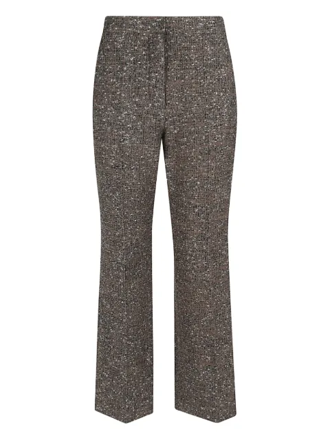 Giambattista Valli tweed-texture trousers Brown SVCA3C4671ARG