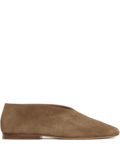 Mansur Gavriel square soft V ballet flats Brown WP25F076SNANISE