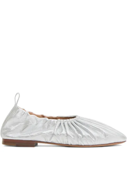 Mansur Gavriel Ruched Ballerina flats Silver WR26F089CISILVER