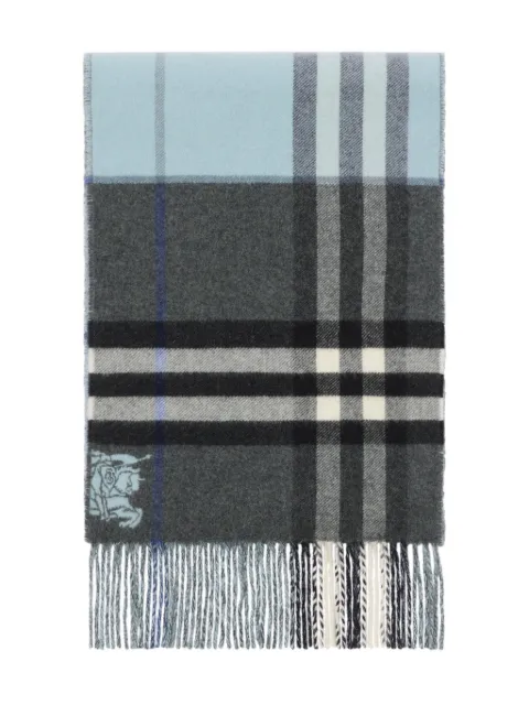 Burberry contrast Check cashmere scarf Grey 8115313