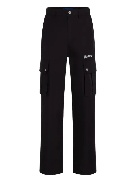 Karl Lagerfeld Jeans logo-embroidered trousers Black A1M10054999