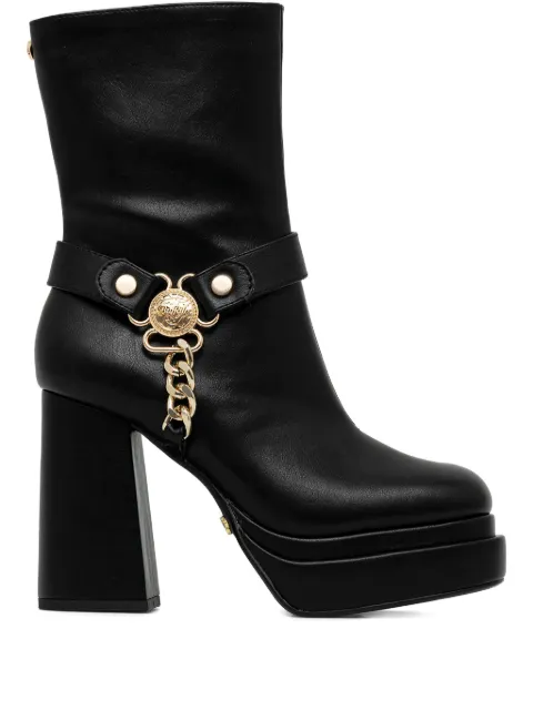 Buffalo 110mm May Biker chain-strap boots Black 1220075