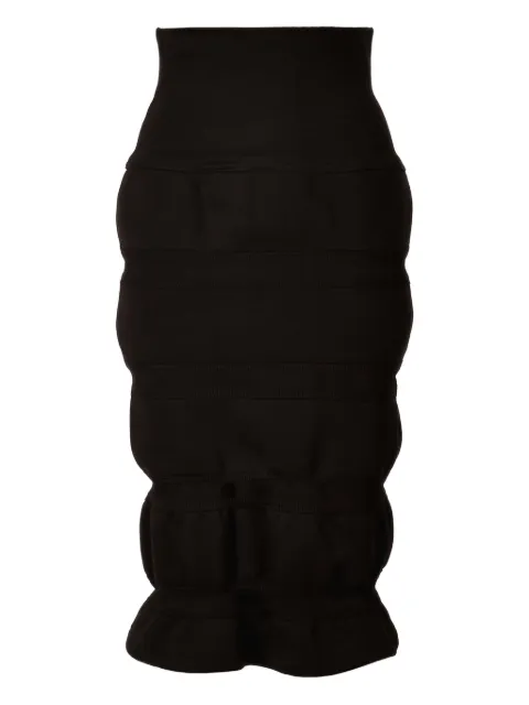 Ioana Ciolacu tiered pencil skirt Black IC26SK04