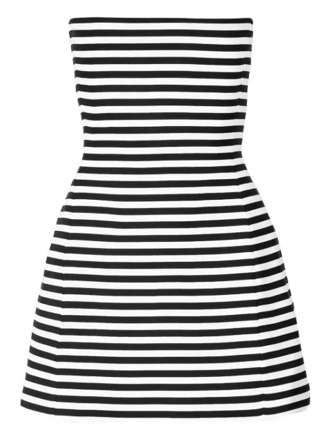 Ioana Ciolacu striped strapless dress White IC26DR02