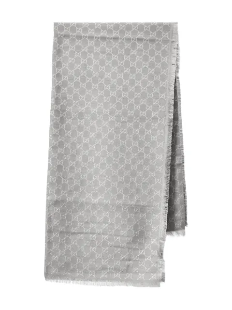 Gucci monogram-pattern scarf Grey 8452433GC46