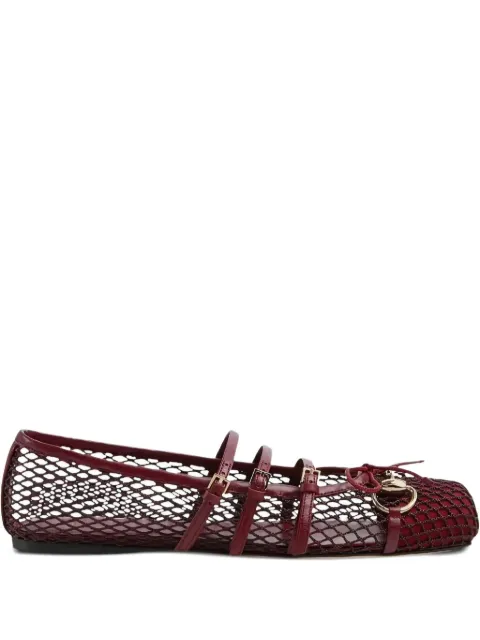 Gucci strap-detail ballet sandals Red 835077FAEQZ5741