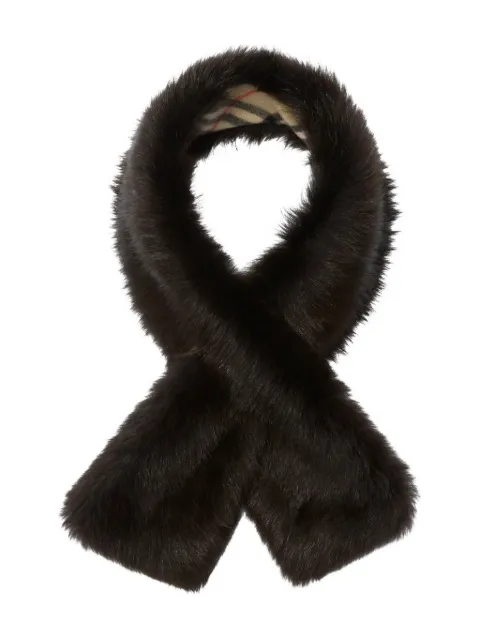 Burberry reversible shearling scarf Black 8117703