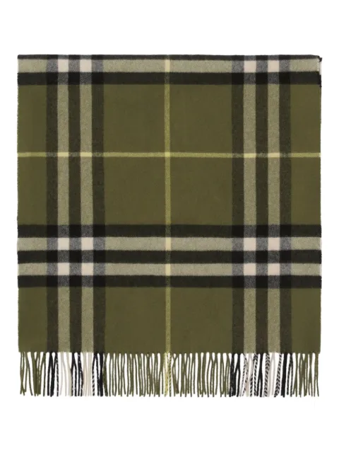 Burberry wide Check cashmere scarf Green 8113945