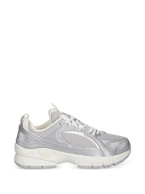 Armani Exchange metallic panelled trainers Silver XW001628AF17453