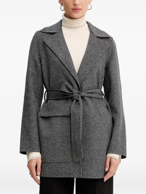 Armani Exchange Caban herringbone belted coat Grey XW000692AF16201