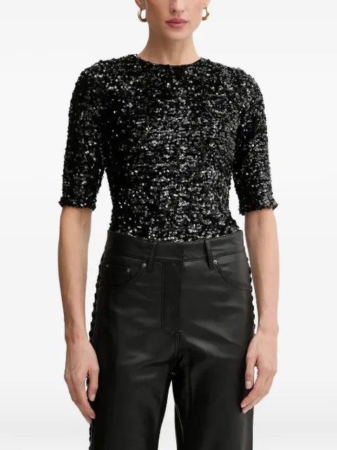 Bardot sequin-embellished top Black 60116TB