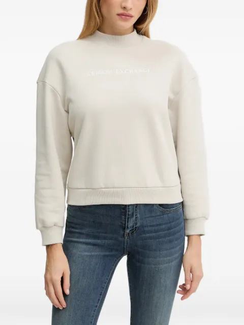 Armani Exchange high-neck logo sweatshirt Neutrals XW000787AF16141