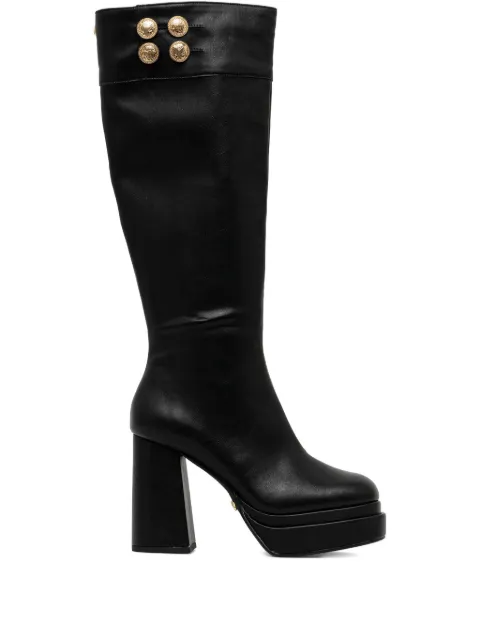 Buffalo 110mm May platform button boots Black 1220074