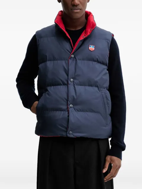 Bally buttoned quilted reversible gilet Blue MOU0AX