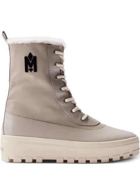 Mackage Hero logo-embellishment lace-up boots Neutrals P002228