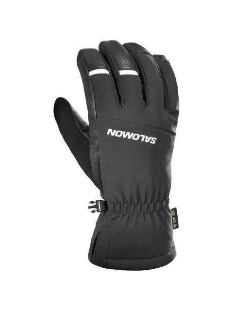 Salomon logo stripe gloves Black LC2373500