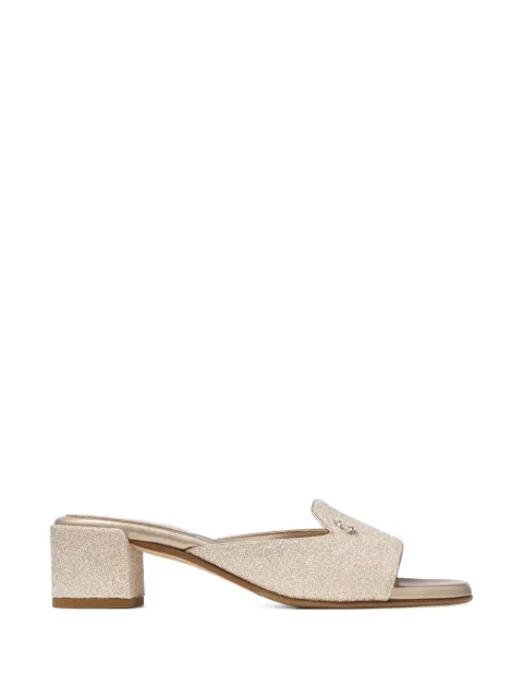 Jimmy Choo logo plaque sandals Neutrals DINA45GQI