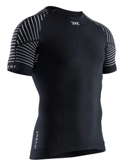 X BIONIC striped round-neck T-shirt Black INYT00S19M