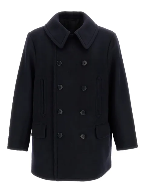 Kaptain Sunshine flap-pockets button peacoat Blue KS25FCO02