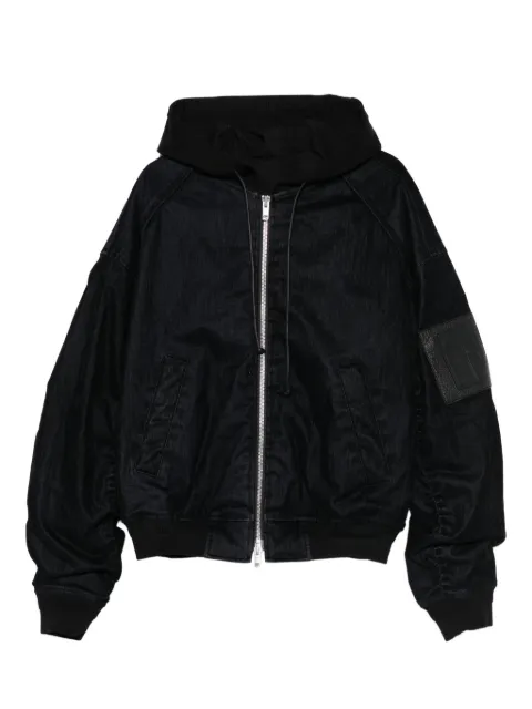 Juun.J patch-pocket hoode jacket Black JC5939P575
