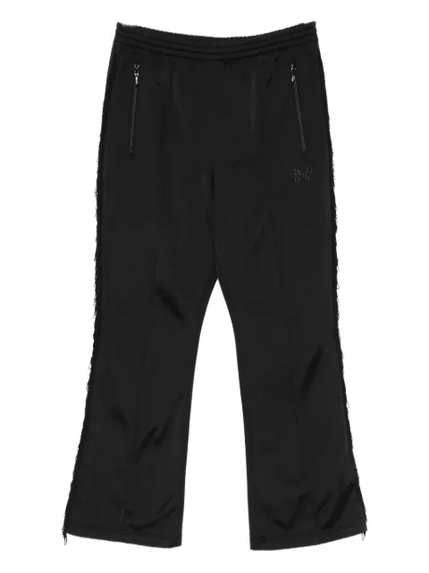 Needles fringed logo trousers Black RW307
