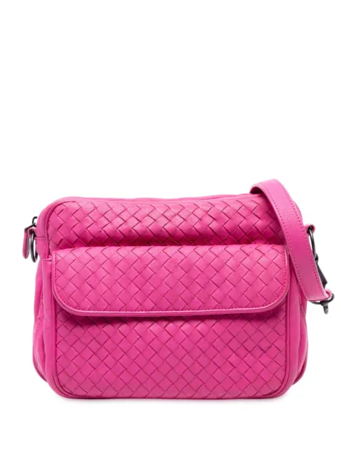 Bottega Veneta Pre-Owned 2012-2025 Nappa Intrecciato Front Pocket Messenger Bag crossbody bag Pink PYZBCDDQ0JUW077S