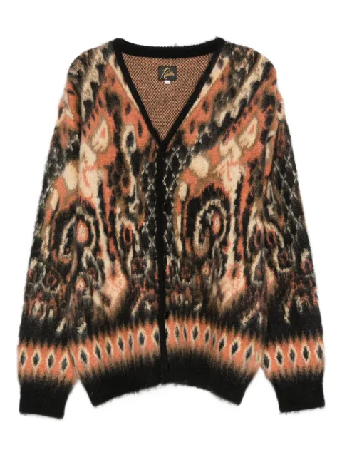 Needles patterned cardigan Black RW356