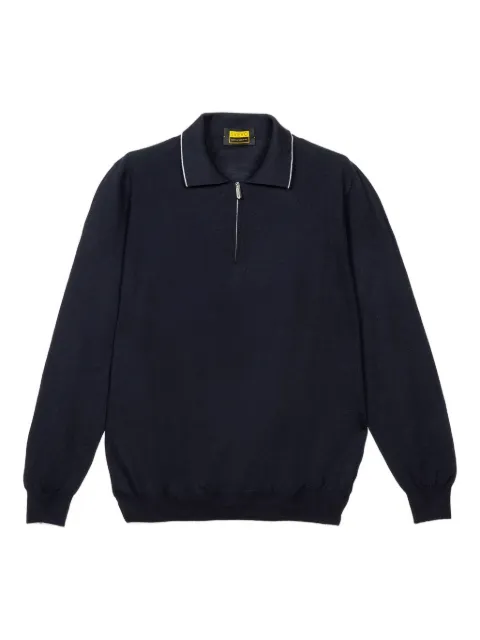 Svevo zip trim polo shirt Blue 0919SA2565893343